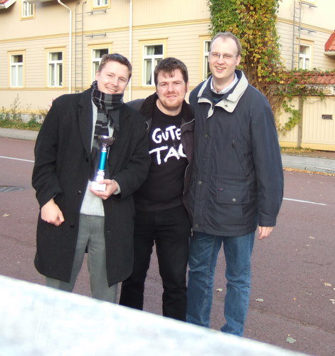 Arne, Andreas und Fabian mit Pokal